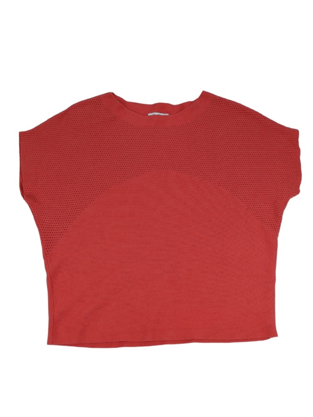 Vila Milano Red Knit Sweater Top Size M Minimalist Chic